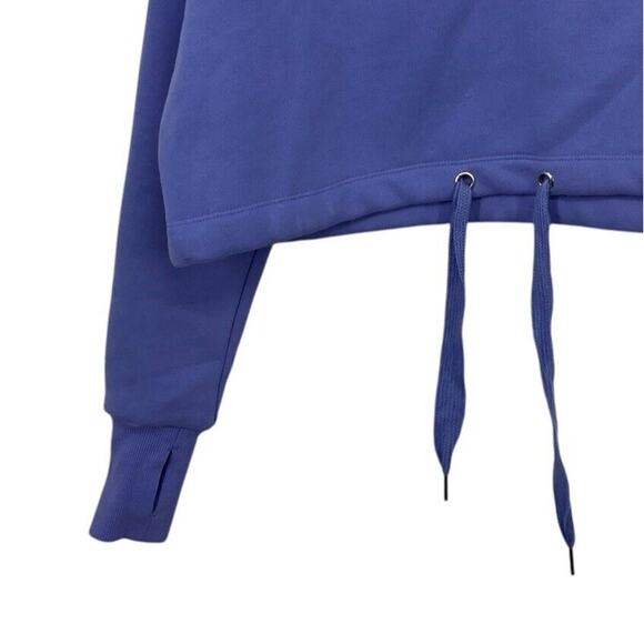 Shefit Cropped periwinkle fleece comfort hoodie Women size Small Pullover - Picture 7 of 8